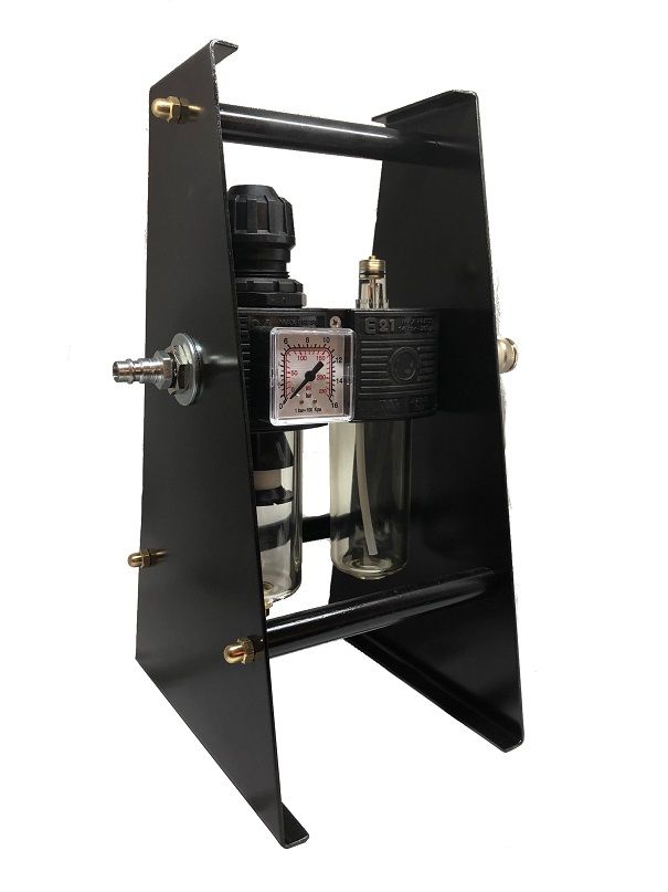 AIR COMPRIME / FILTRE REGULATEUR LUBRIFICATEUR AVEC SUPPORT MOBILE ET RACCORD RAPIDE