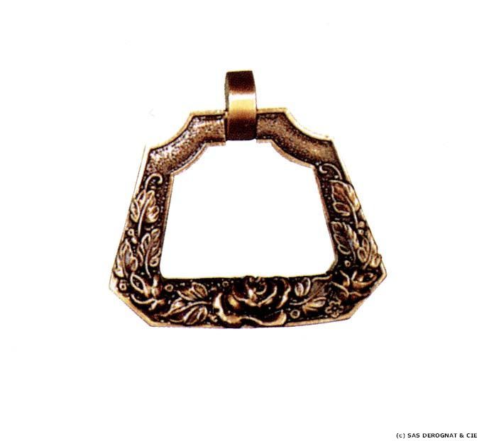 BRONZE / ANNEAU AVEC ROSE 150 x 120 mm