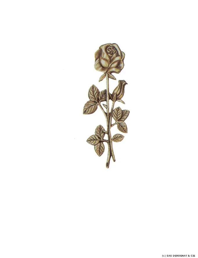 BRONZE / BRANCHE DE ROSES 150 mm