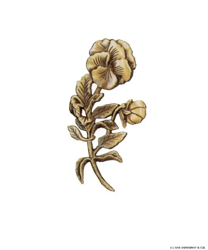 BRONZE / GERBE DE PENSEES 200 mm