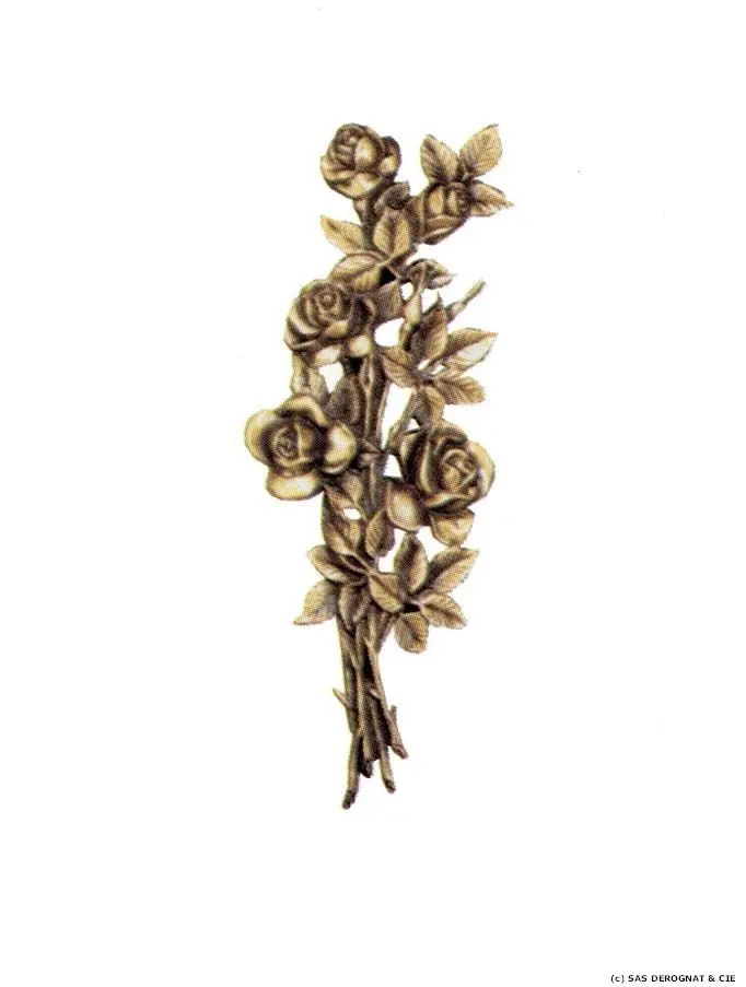 BRONZE / GERBE DE ROSES 300 mm