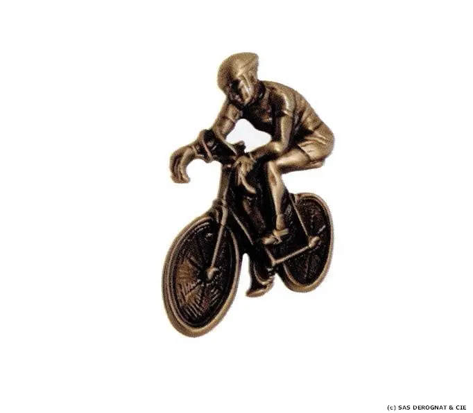 BRONZE / LE CYCLISTE PM DETOURE 105 x 70 mm