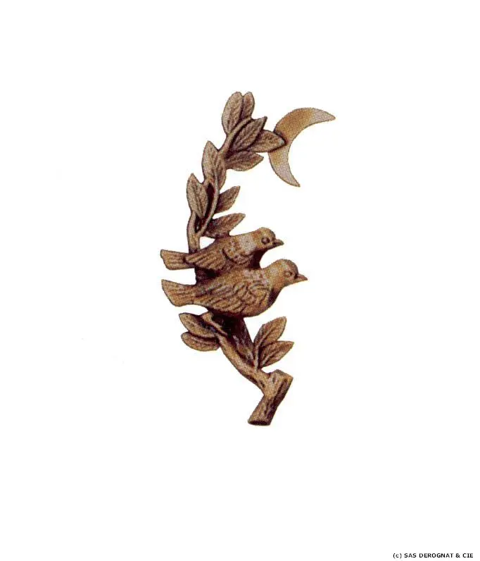 BRONZE / OISEAUX SUR LA BRANCHE 130 mm