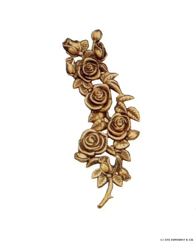 BRONZE / PALMETTE DE ROSES 200 mm