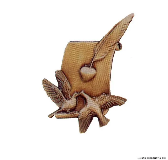 BRONZE / PARCHEMIN AVEC COLOMBES 90 mm