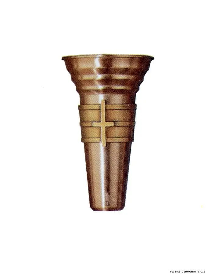 BRONZE / PORTE BOUQUET CROIX 150 mm
