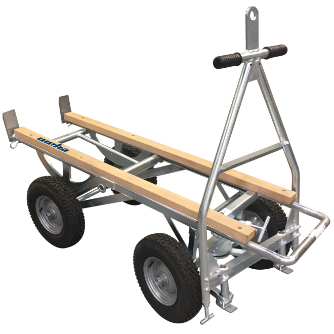 CHARIOT BASCULANT 4 ROUES AVEC FREIN CAPACITE 1T500