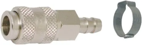 COUPLEUR EUROP SORTIE CANNELEE POUR TUYAU D10mm INT.