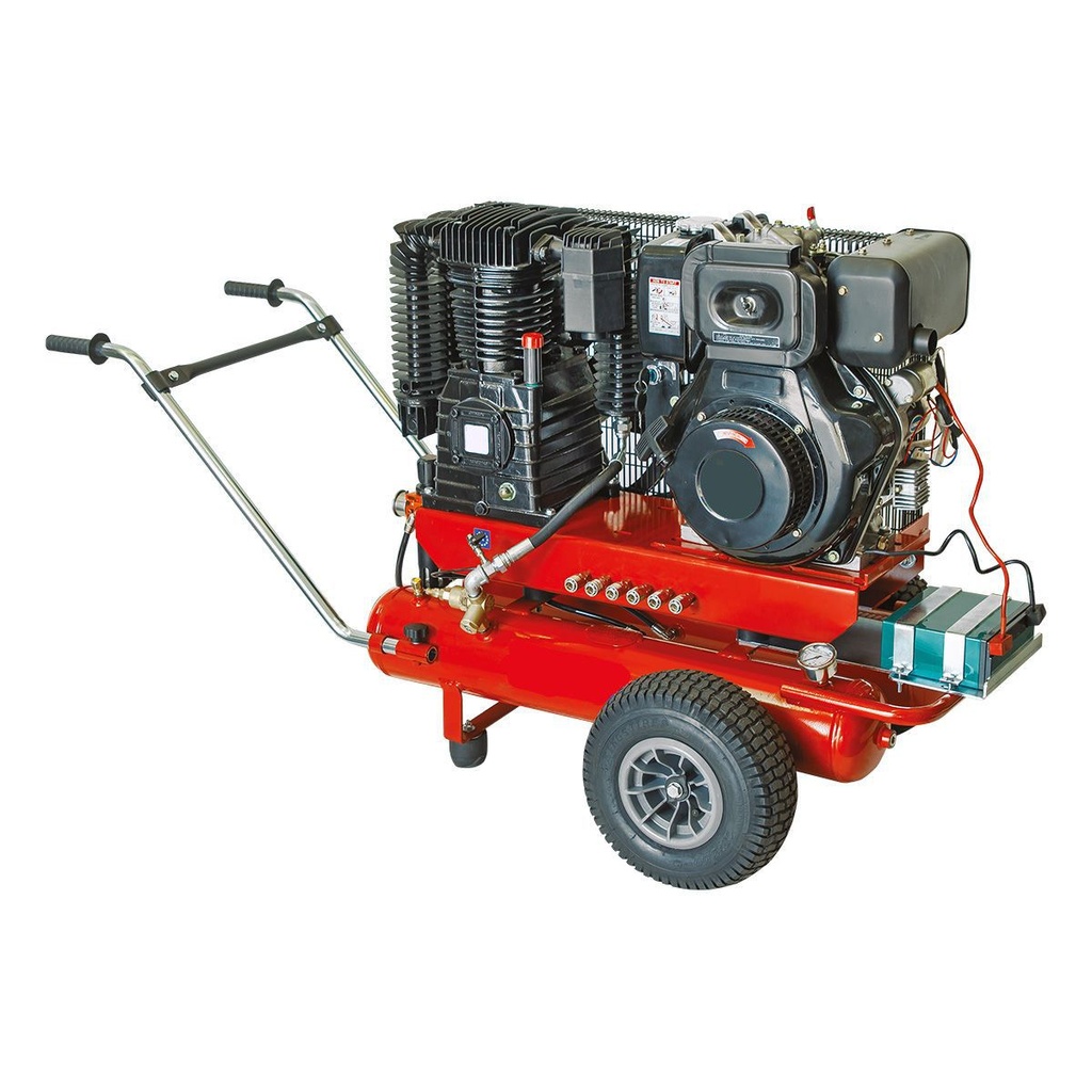 DEROGNAT / COMPRESSEUR AIR 54 M3/H AUTONOME MOTEUR 11HP AVEC DEMAREUR ELECTRIQUE