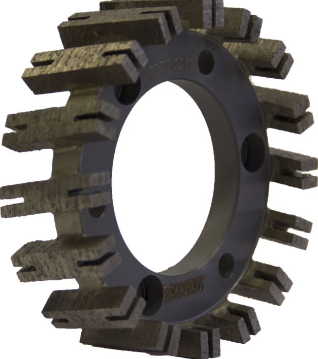 DIAMUT / MEULE EBAUCHE VIPER GRANIT / SYNTHETIQUE 16 SGTS D90 mm X 30 mm D427 ALESAGE 50 + 6 TROUS