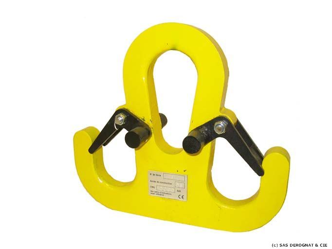 ELINGUE / ANNEAU DOUBLE CROCHETS A LINGUET FORCE 2T - 1000KG PAR CROCHET