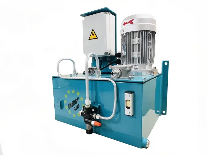 ENERGY FLUID / CENTRALE HYDRAULIQUE 4KW + QUETZAL TOURNANTE AVEC COMMANDE ELECTRIQUE + 8M FLEXIBLE