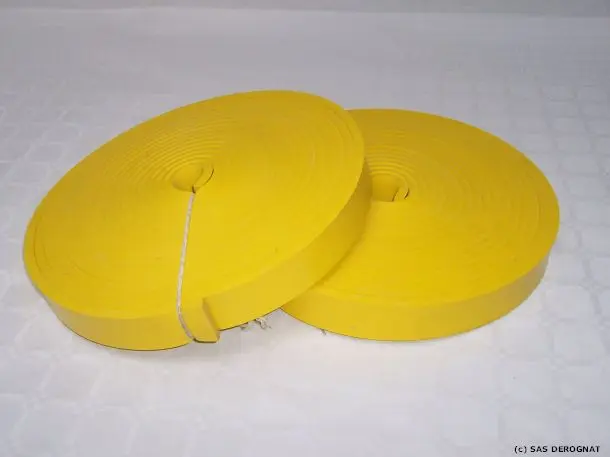 GARNITURE POULIE PLATE RACLO 40 X 08 mm * LE ROULEAU DE 10 M.