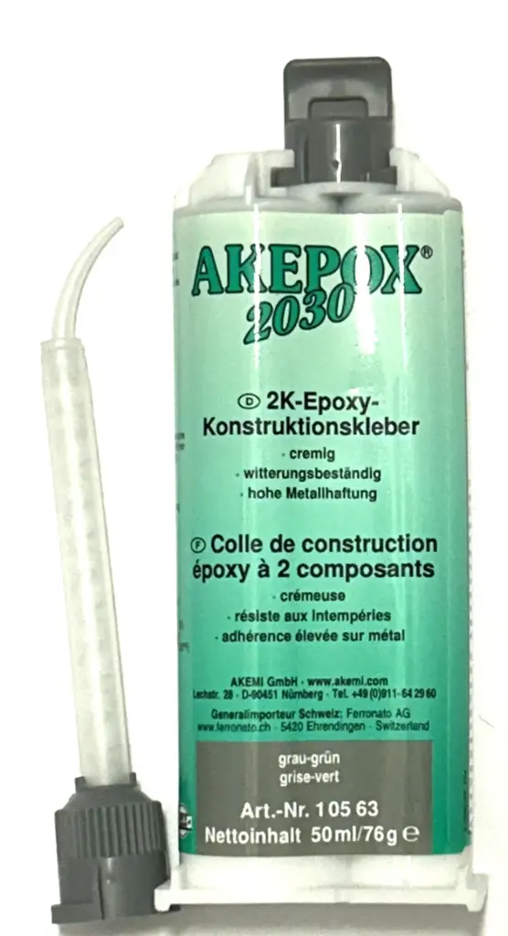 MASTIC AKEPOX * CARTOUCHE 50 ml GEL MIX 2030 GRIS/VERT * 10563 (24)