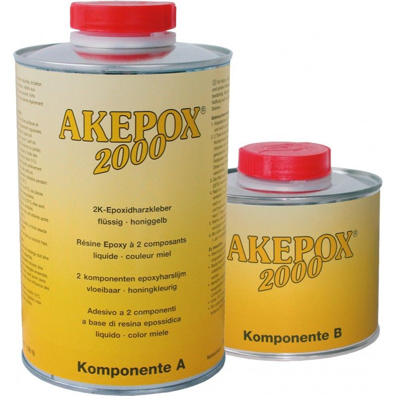 MASTIC AKEPOX 2000 TRANSPARENT L * ENS. BTES 1.5 kg * 10618 (C6)