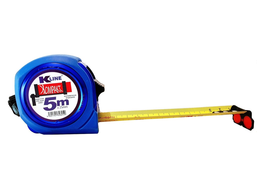 METRE RUBAN TRES RIGIDE DOUBLE FACE MAGNETIQUE BOITIER ABS 5M x 25 mm