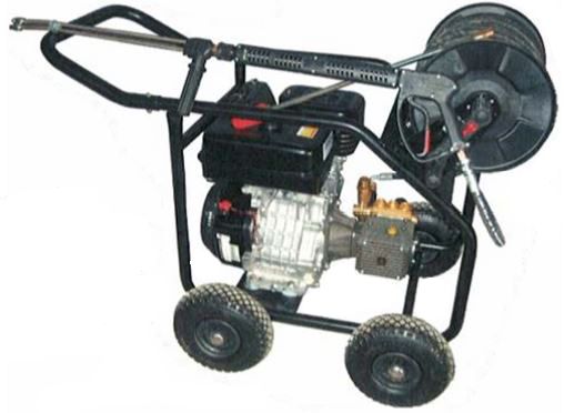 NETTOYEUR HP 300 BARS MOTEUR 13 CV HONDA AVEC ENROULEUR 40M + ROTOBUSE