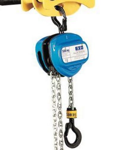 PALAN MANUEL A CHAINE ANTI-CORROSION FORCE 1000 KILOS * 3M DE CHAINE