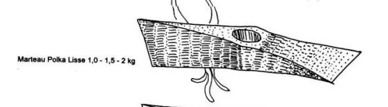 PIERRE TENDRE / MARTEAU POLKA 1500GR 2 COTES LISSES 1 COTE TAILLANT