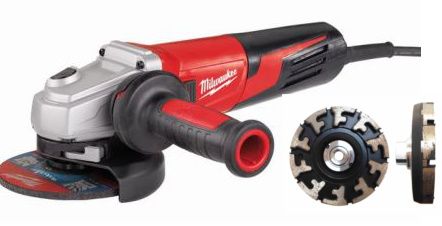 PROMO MILWAUKEE * MEULEUSE D125 VARIATEUR 1550W *AGV 15-125 XE INOX + PLATEAU DIAMANT "FEROCE"