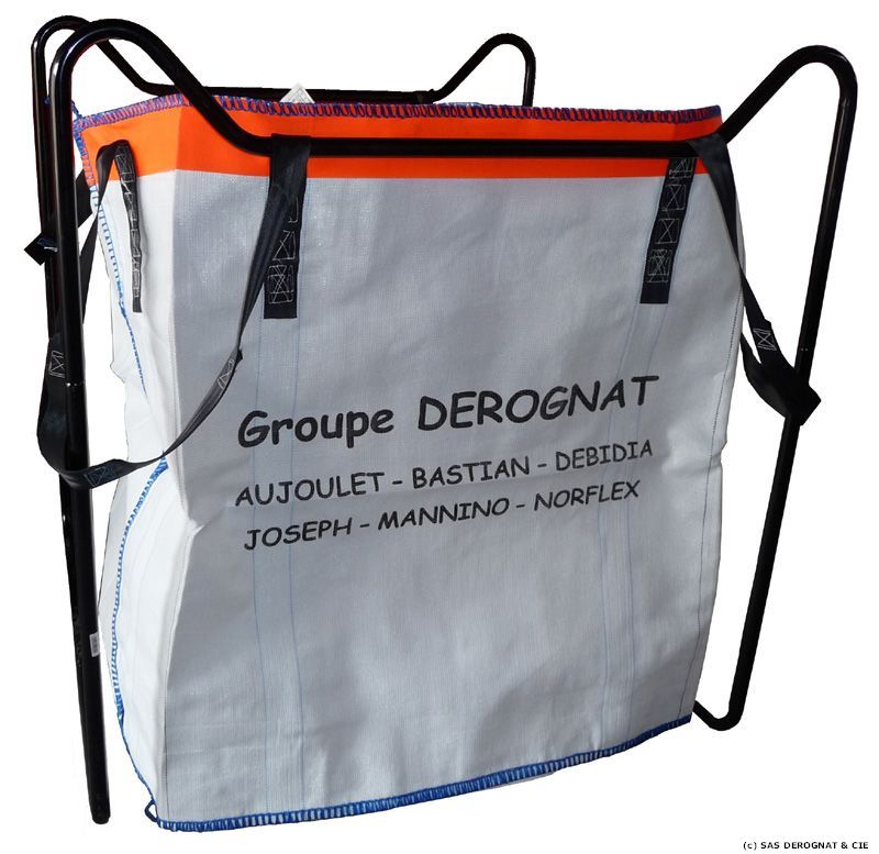 SAC A GRAVATS SOUPLE DOUBLE EPAISSEUR DOUBLE COUTURE 1500 KG * 900 x 900 x 1000 mm