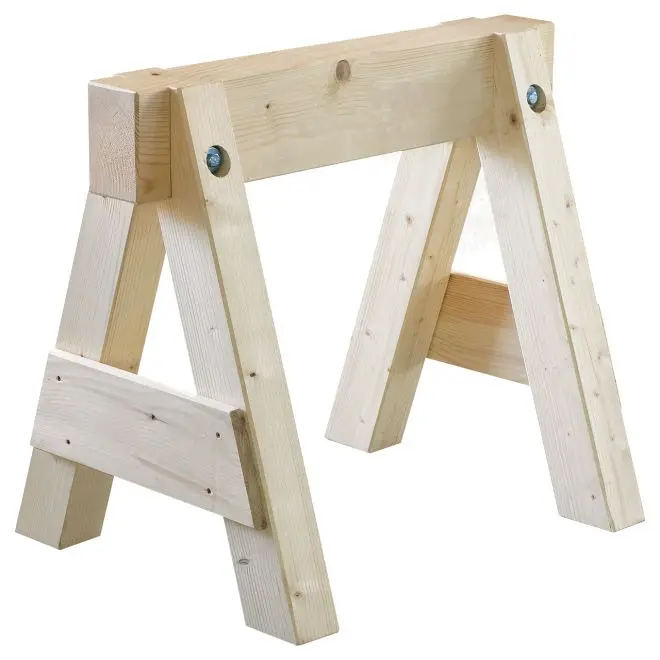 TRETEAUX EN BOIS MASSIF 800 x 700 x 600 mm * CAPACITE 1000 KG * L'UNITE
