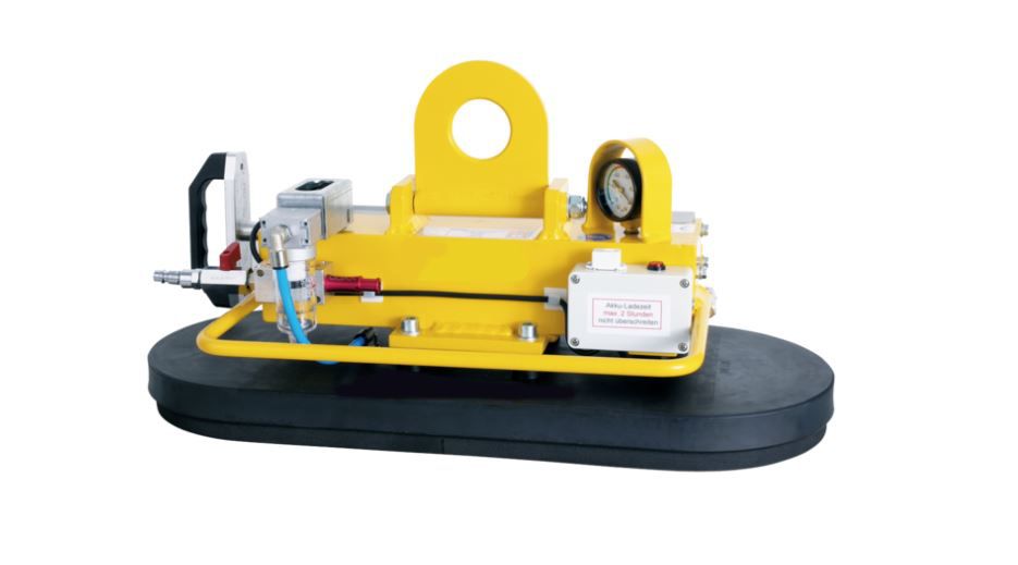 VENTOUSE EP 600 UNI PAD POMPE MANUELLE ET VENTURI 600X250 SURFACE MIXTE 600 KG + ALARME