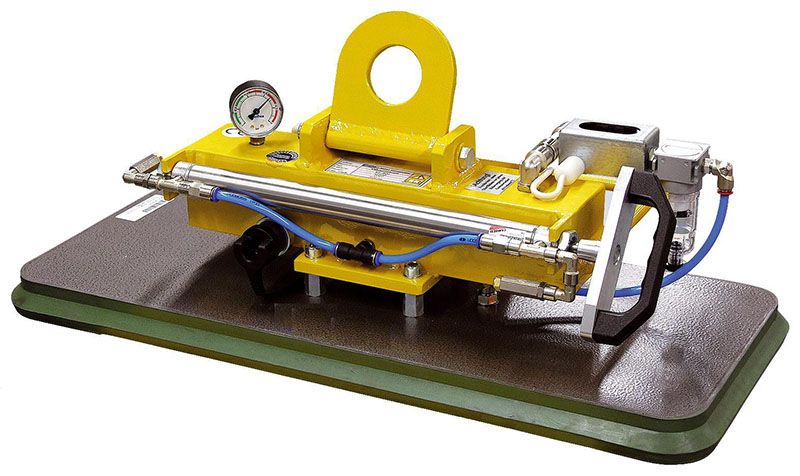 VENTOUSE EP 800 POMPE MANUELLE 700X300 SURFACE POLIE 800 KG + ALARME SONORE