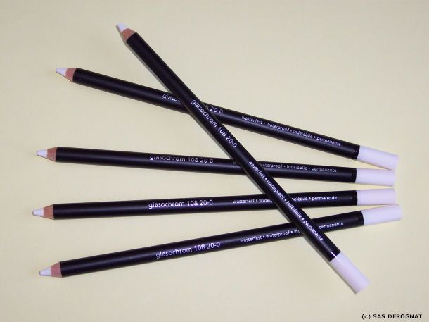 CRAYON GLASOCHROM PERMANENT 108 20 * LA BOITE DE 12 CRAYONS