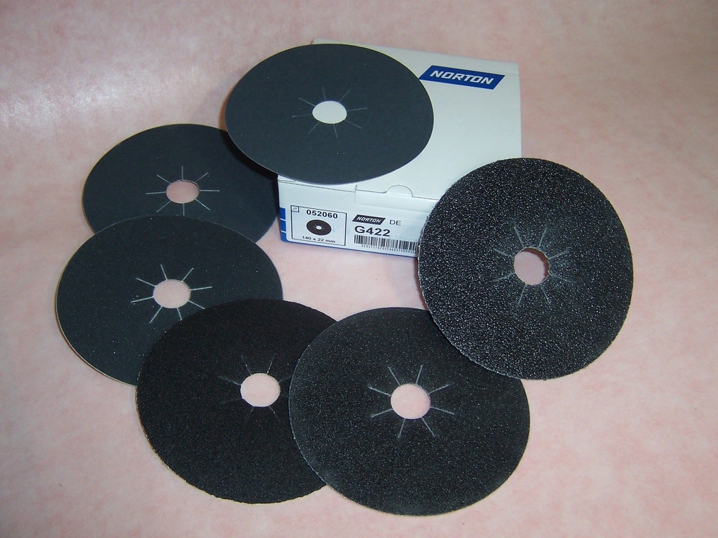 DISQUE DURITE PAPIER NORTON ETOILE D140 mm * A L'UNITE (C100)