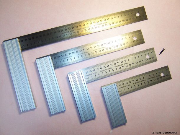 EQUERRE ALU LAME INOX