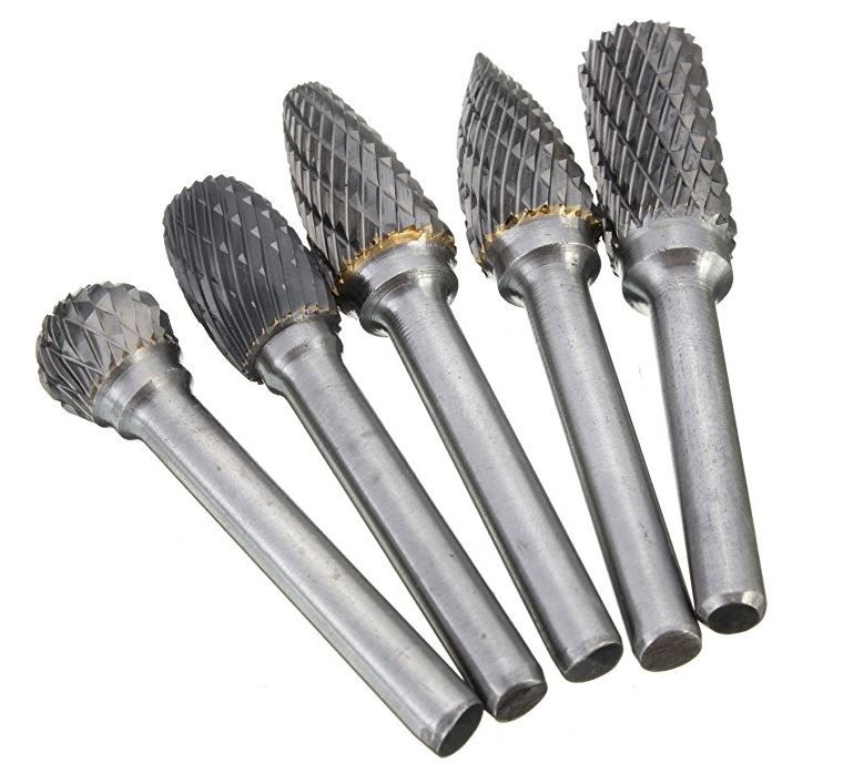 FRAISE CARBURE TUNGSTENE QUEUE DE 6 MM * DENTURE CROISEE PIERRE TENDRE