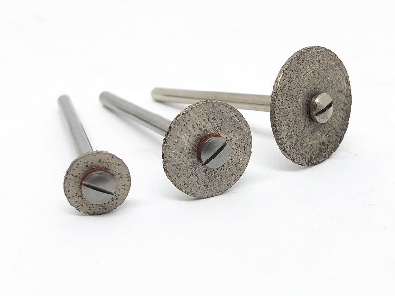 FRAISE DIAMANT FRITTE QUEUE 3 mm * MINI DISQUE EPAISSEUR 1,2 mm