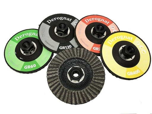 [HYBECO] DISQUE HYBRIDE A LAMELLES FLAP DISC D115 14/200 50 % DIAMANT