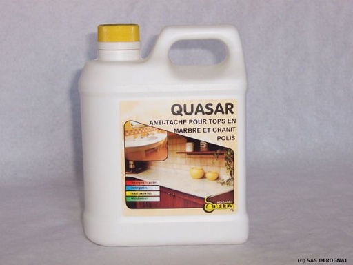 [QUAS254000] ANTI TACHE QUASAR POUR TOPS EN MARBRE ET GRANIT POLI * Bidon 1 Litre