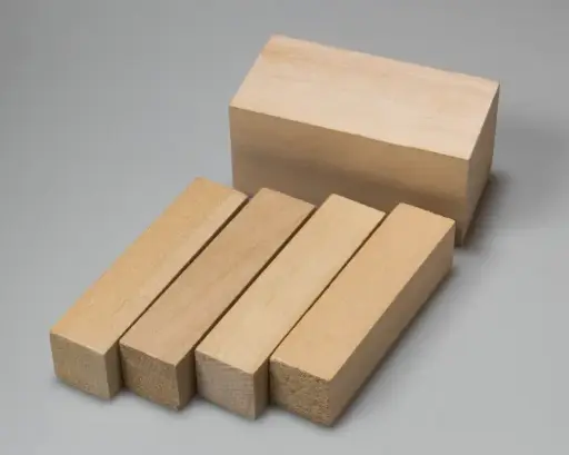 [BW1] BOIS PAR BEAVERCRAFT / ENSEMBLE DE 5 BLOCS DE SCULPTURE EN TILLEUL