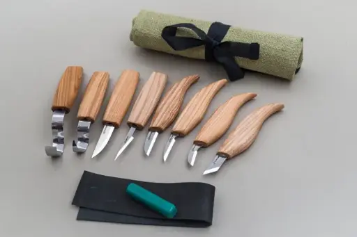 [S08] BOIS PAR BEAVERCRAFT / SET 8 COUTEAUX DE SCULPTURE