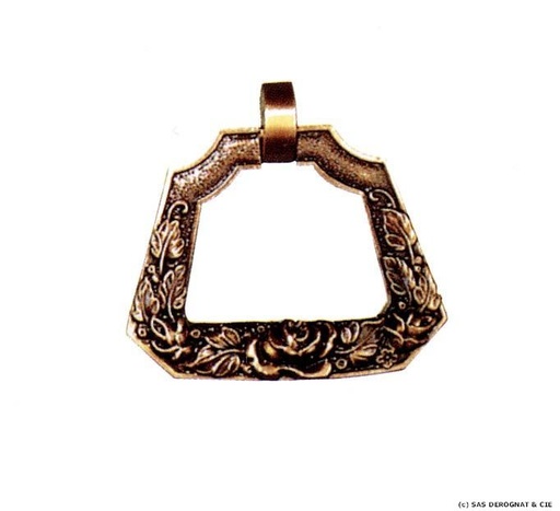 [BEFD75800] BRONZE / ANNEAU AVEC ROSE 150 x 120 mm