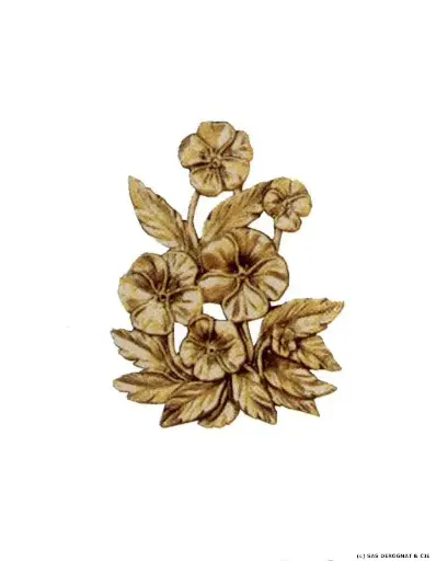 [BEFD16712] BRONZE / BOUQUET DE PENSEES 120 mm