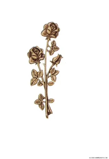 [BEFD10415] BRONZE / BRANCHE DE ROSES 150 mm