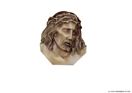 [BEFD77805] BRONZE / ECCE HOMO HAUT RELIEF SILHOUETTE 190 mm