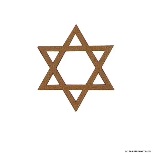 [BEFD77900] BRONZE / ETOILE HEBRAIQUE 100 mm