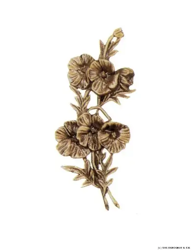 [BEFD16020] BRONZE / GERBE DE COQUELICOTS 200 mm