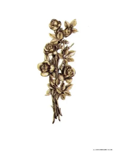 [BEFD15830] BRONZE / GERBE DE ROSES 300 mm