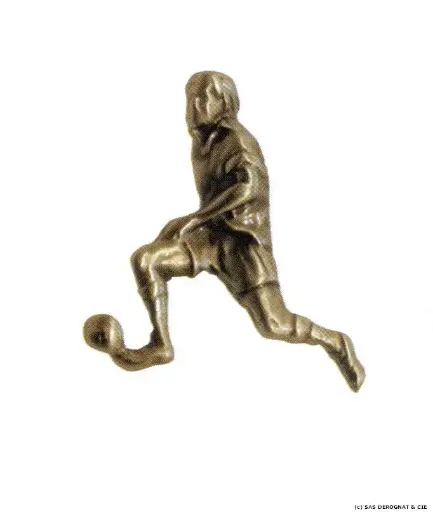 [BEFD111007] BRONZE / LE JOUEUR DE FOOT PM DETOURE 75 x 70 mm