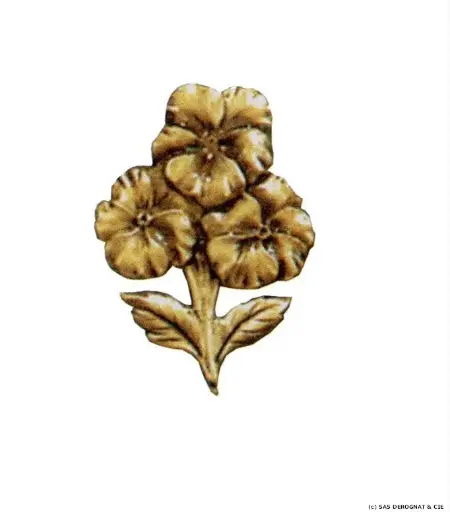 [BEFD76201] BRONZE / PALMETTE DE PENSEES 80 mm