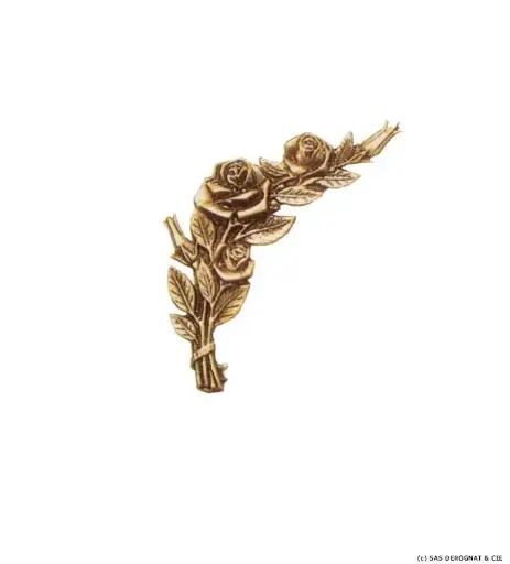 [BEFD10510] BRONZE / PALMETTE DE ROSES 100 mm