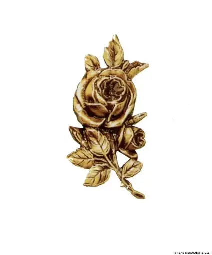 [BEFD76400] BRONZE / PALMETTE DE ROSES 140 x 70 mm