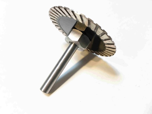 [TURBO50] DISQUE DIAMANT TURBO D50mm AVEC TIGE DE 6mm