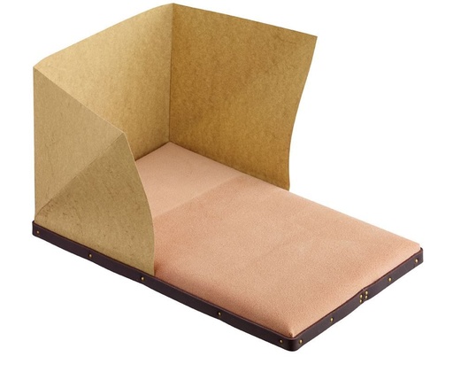 [74] DORURE / COUSSIN A DORER EN CUIR 25 X 15 cm